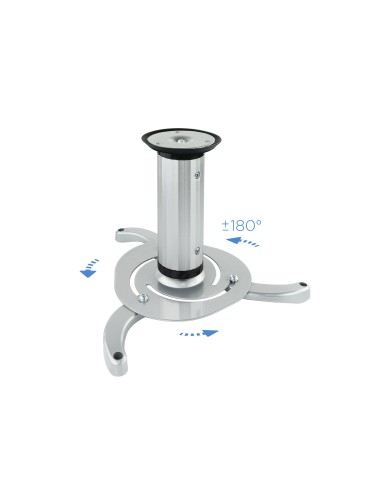 SOPORTE UNIVERSAL DE TECHO GIRATORIO 360º PARA PROYECTOR PLATA